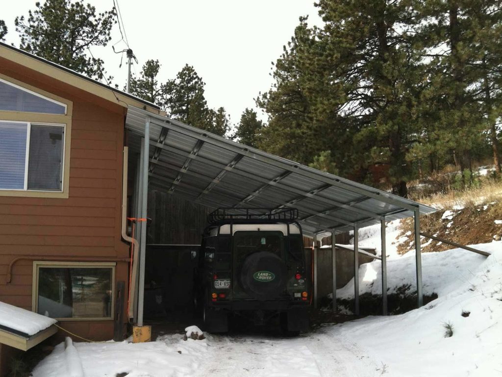 carport med pulpettak